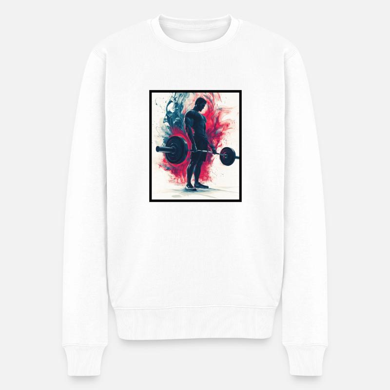 Training & Muskelaufbau: Schickes Geschenk - Männer Premium Bio Pullover - Weiß