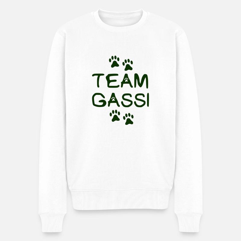 team gassi - Männer Premium Bio Pullover - Weiß