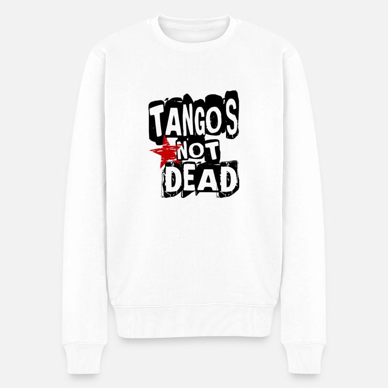 Tango is not Dead - Tango Dance Shirt - Männer Premium Bio Pullover - Weiß