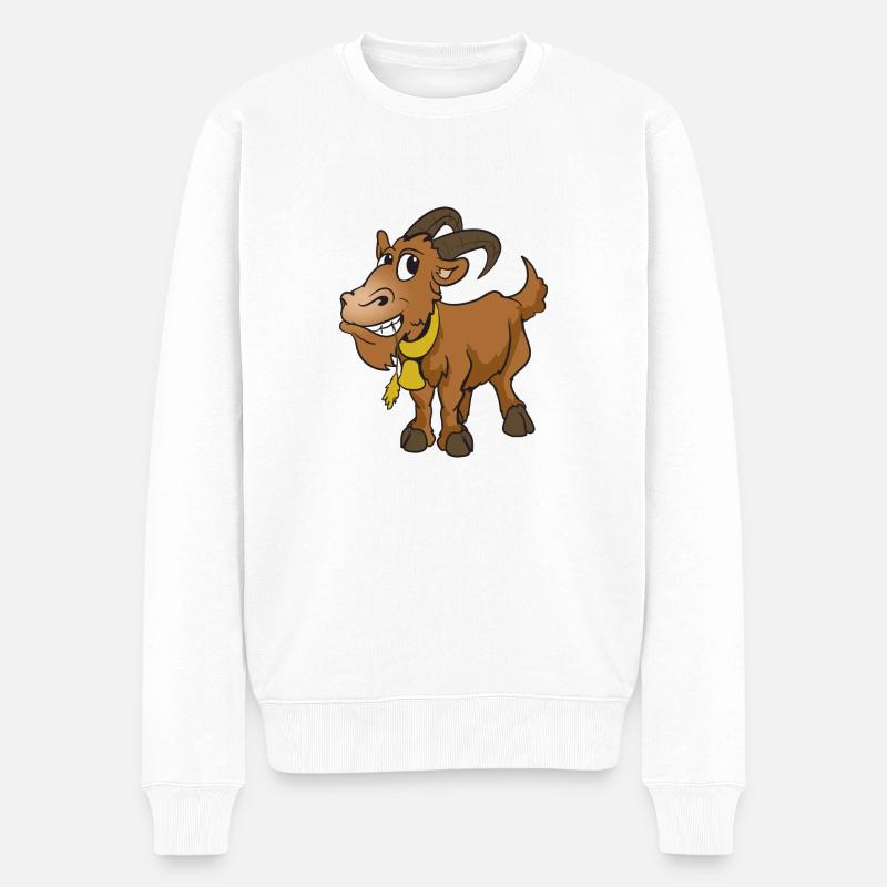 chèvre de chèvre - Pull Premium bio Homme - blanc