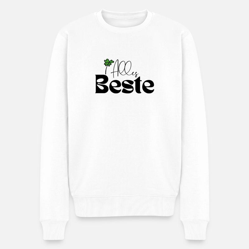 Alles Beste - Männer Premium Bio Pullover - Weiß