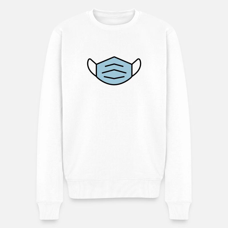 Grand vecteur d'un masque - Pull Premium bio Homme - blanc