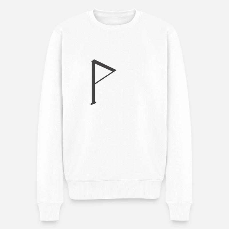Wikinger Runen Wunjo - Männer Premium Bio Pullover - Weiß