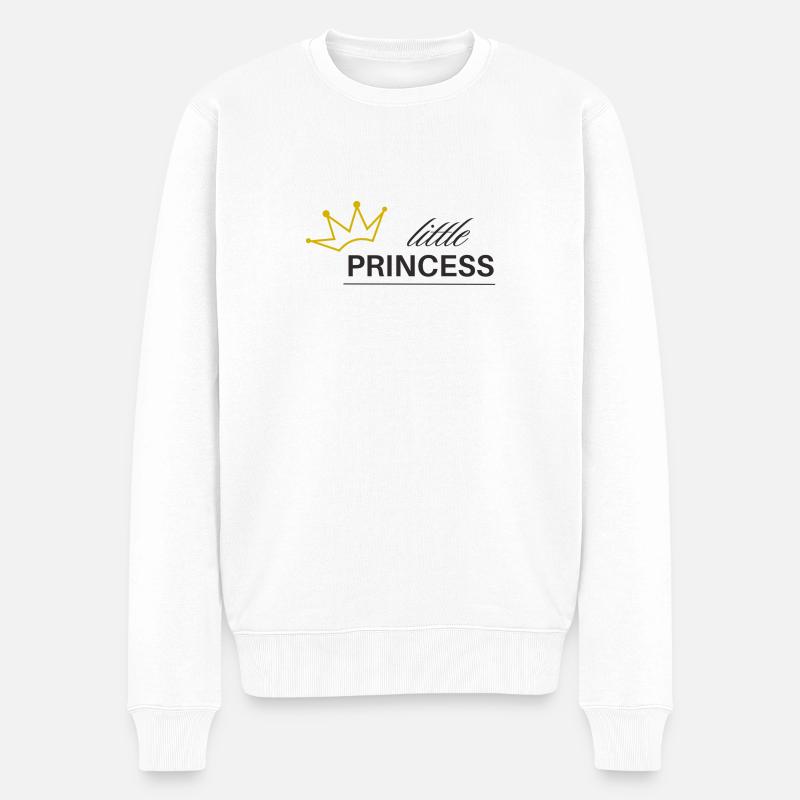 Kleine Prinzessin - Kleine Prinzessin - Männer Premium Bio Pullover - Weiß
