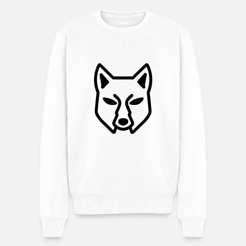 Fuchs - Männer Premium Bio Pullover - Weiß