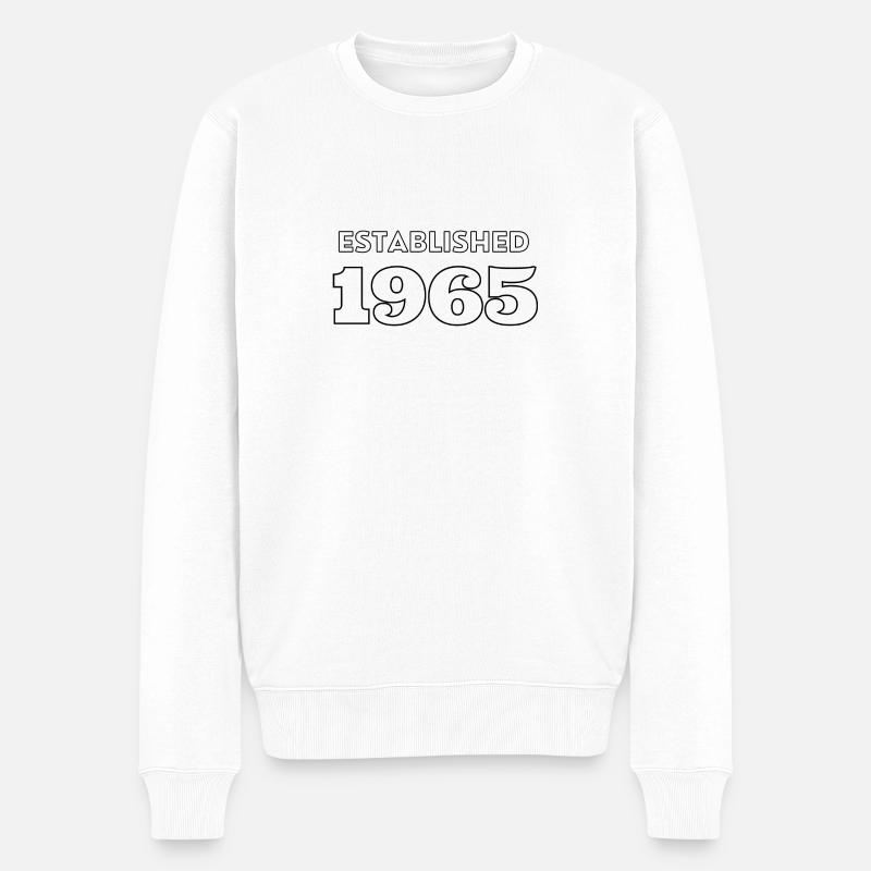 Established 1965 - Männer Premium Bio Pullover - Weiß