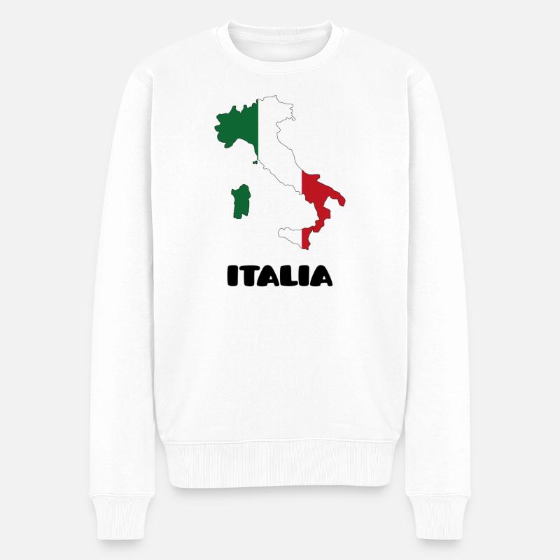 Italia - Pull Premium bio Homme - blanc