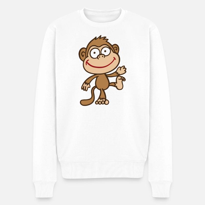 singe - Pull Premium bio Homme - blanc