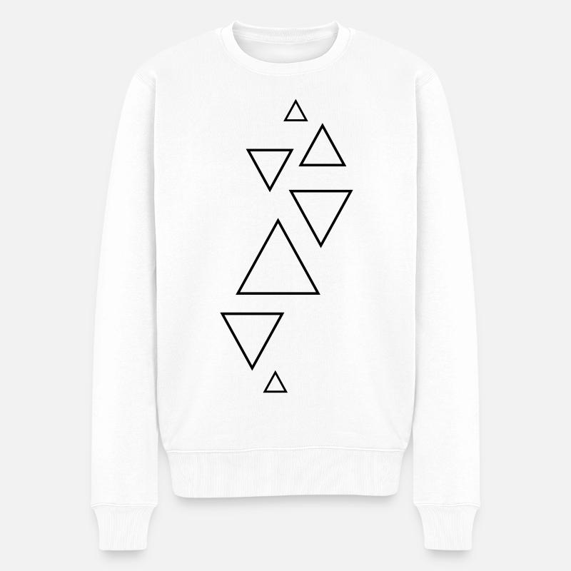 triangles formes hipster - Pull Premium bio Homme - blanc