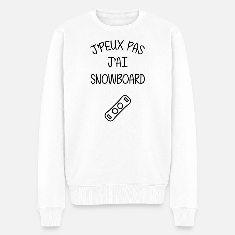 Snowboard / Snowboardeur / Ski / Montagne - Pull Premium bio Homme - blanc