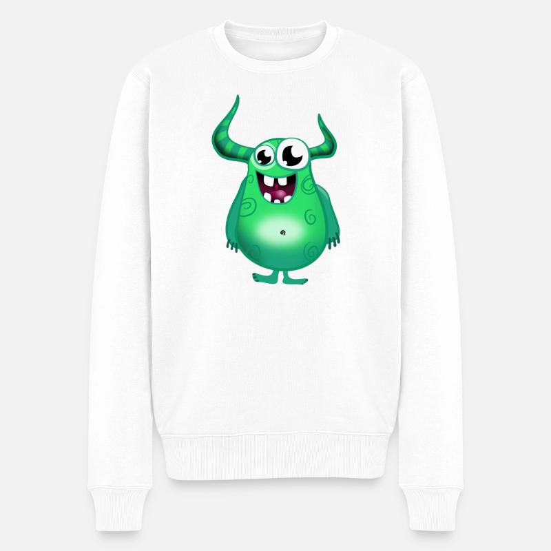 Vert monstre - Pull Premium bio Homme - blanc