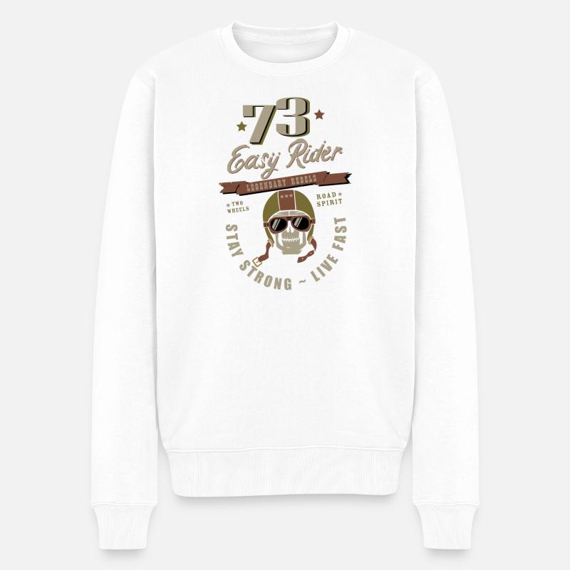 73 Skull Rétro - Pull Premium bio Homme - blanc