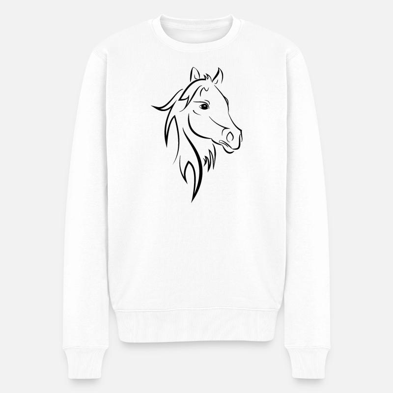 Cheval - Pull Premium bio Homme - blanc