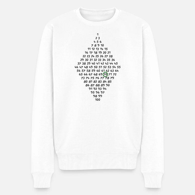 70e anniversaire - Pull Premium bio Homme - blanc