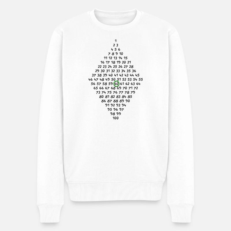 60e anniversaire - Pull Premium bio Homme - blanc