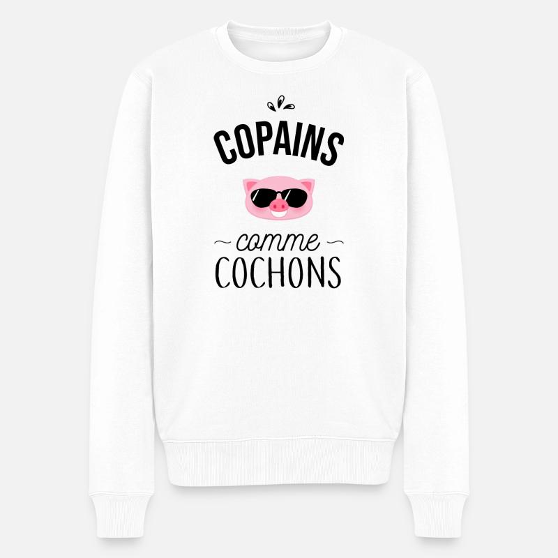 Copains comme cochons - Pull Premium bio Homme - blanc