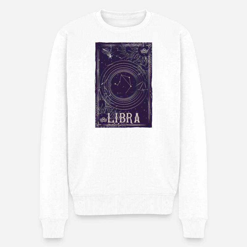 Balance Constellation Ciel nocturne Imprimer - Pull Premium bio Homme - blanc