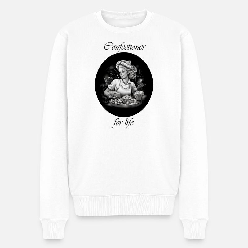 Confectioner for life - Männer Premium Bio Pullover - Weiß