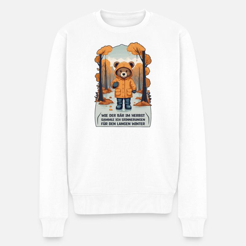 Comme l’ours en automne - Pull Premium bio Homme - blanc
