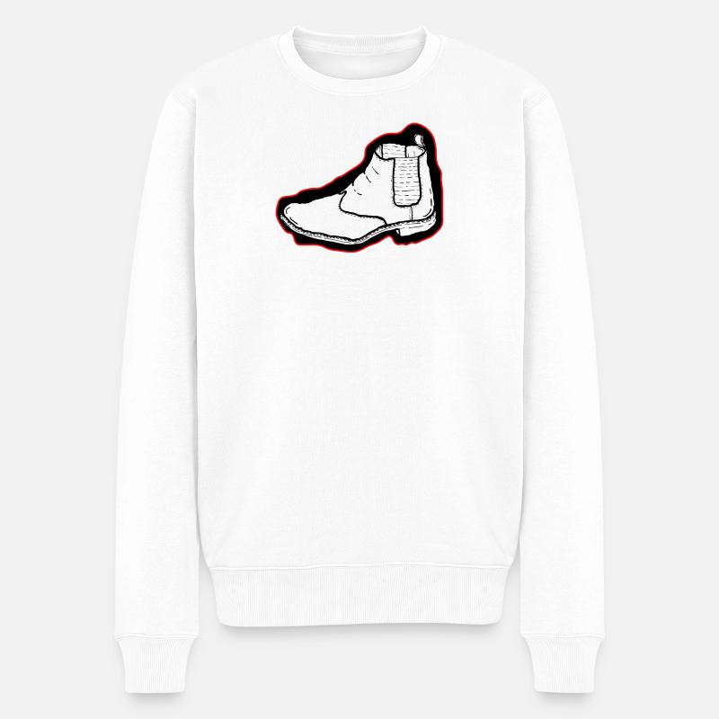 Sketchart Laufschuh Design - Männer Premium Bio Pullover - Weiß