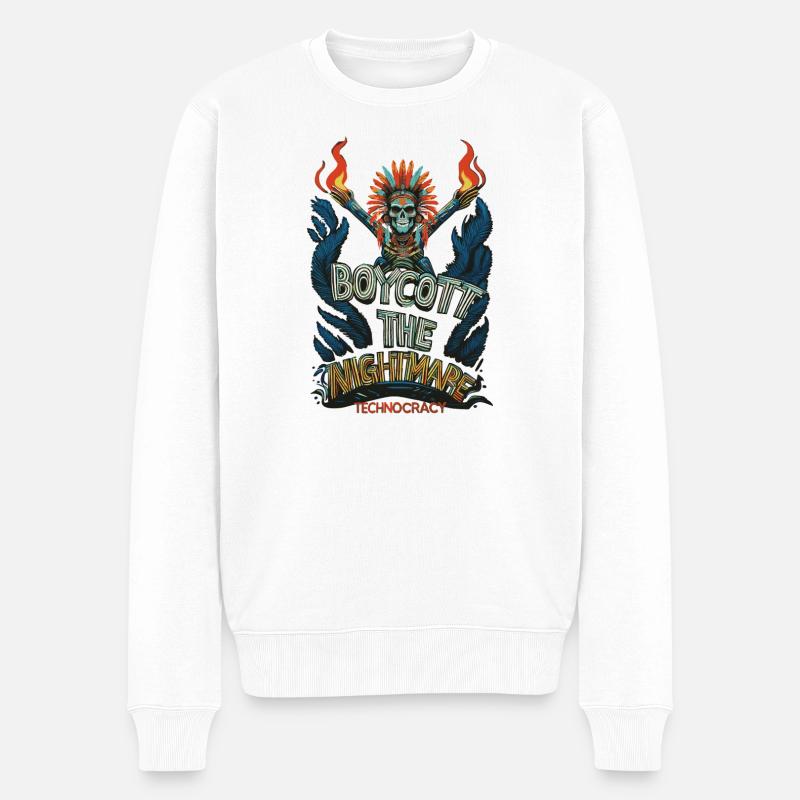 NIGHTMARE - Männer Premium Bio Pullover - Weiß