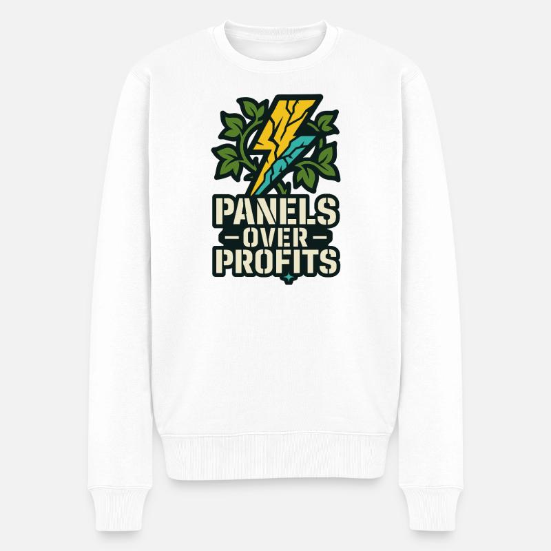 Panels Over Profits - Männer Premium Bio Pullover - Weiß