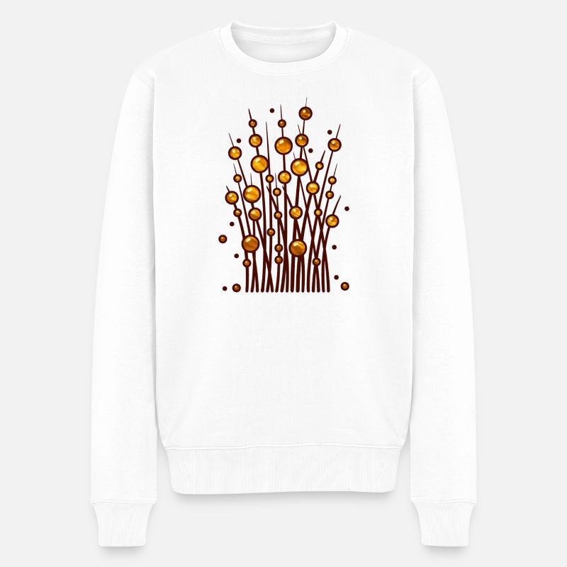 Goldene Ballon-Design - Männer Premium Bio Pullover - Weiß