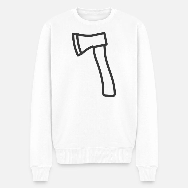 Axt-Symbol - Männer Premium Bio Pullover - Weiß
