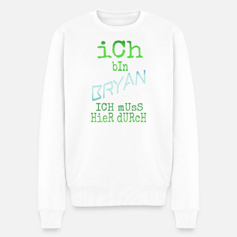 Bryan als Bryan - Männer Premium Bio Pullover - Weiß