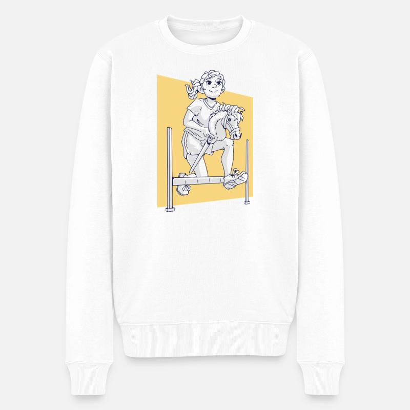 Steckenpferd Reitdesign - Männer Premium Bio Pullover - Weiß