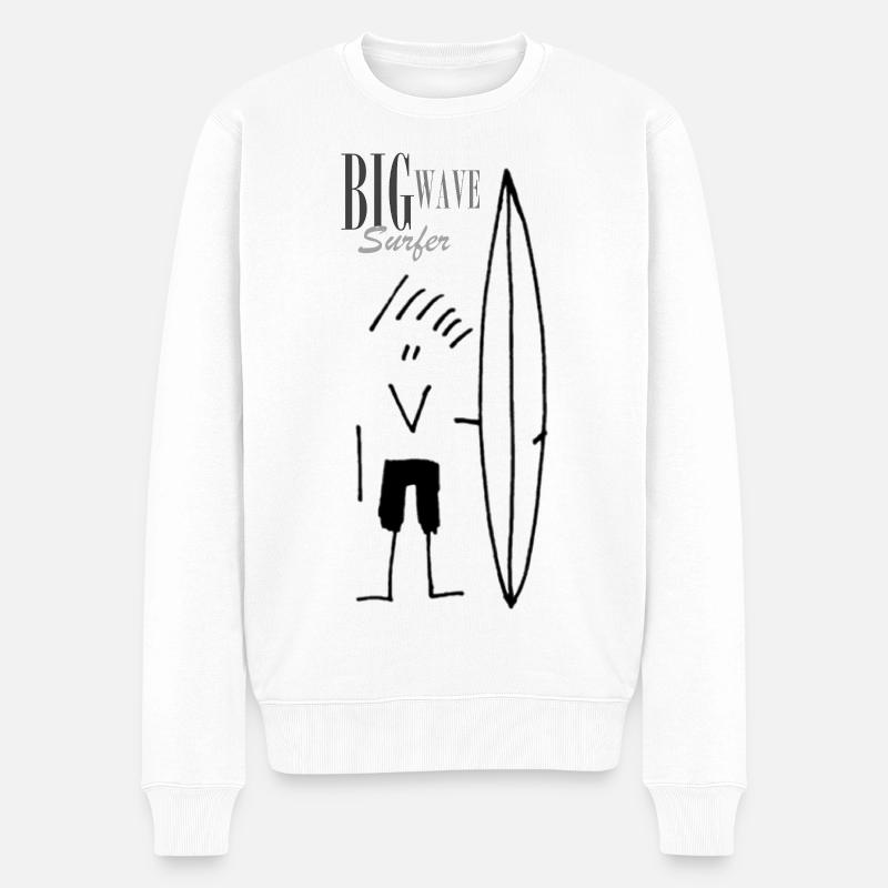 Big Wave Surfer - Pull Premium bio Homme - blanc