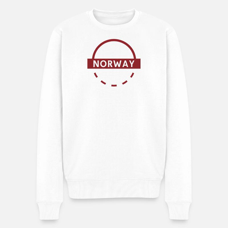 Emblème de la Norvège Bow - Pull Premium bio Homme - blanc
