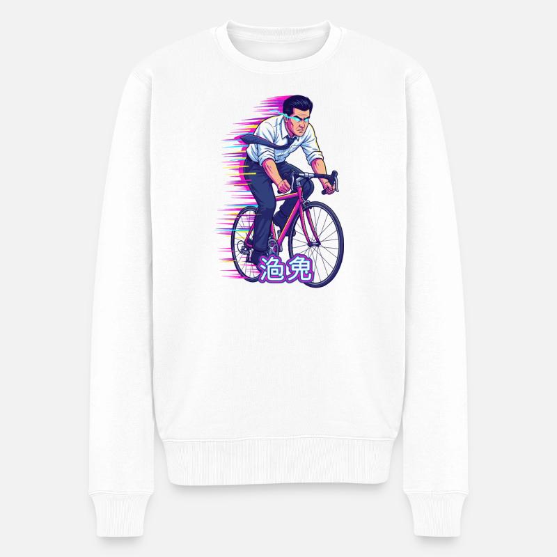Cadre Neon Sprint à vélo - Pull Premium bio Homme - blanc