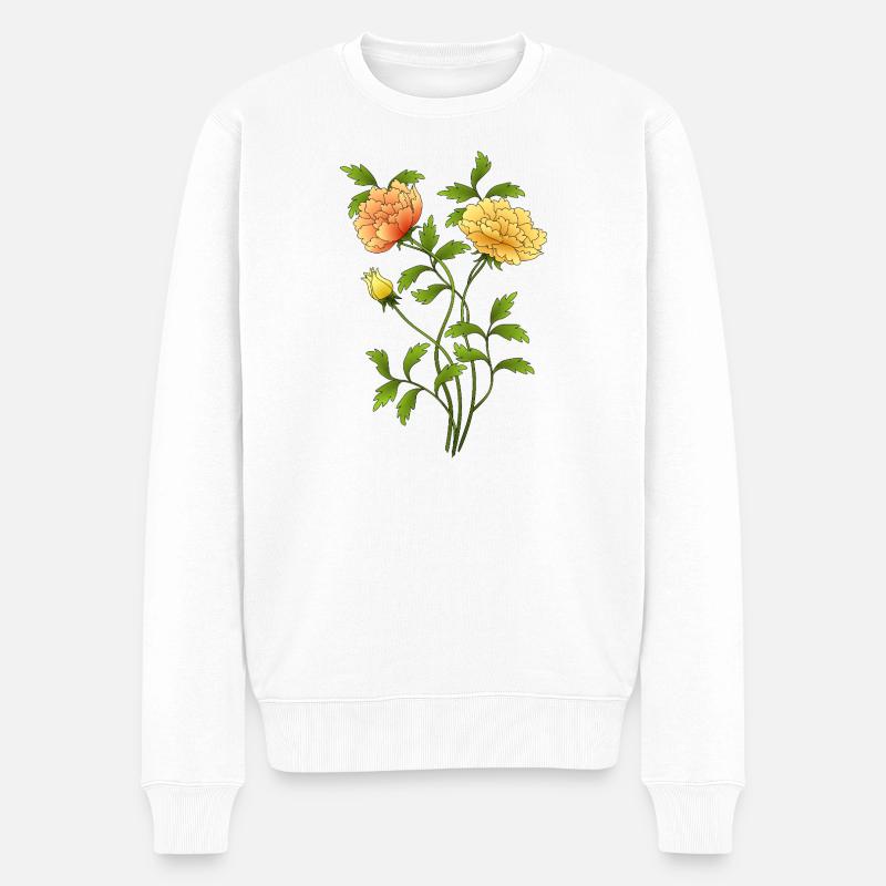 Fleur - Pull Premium bio Homme - blanc