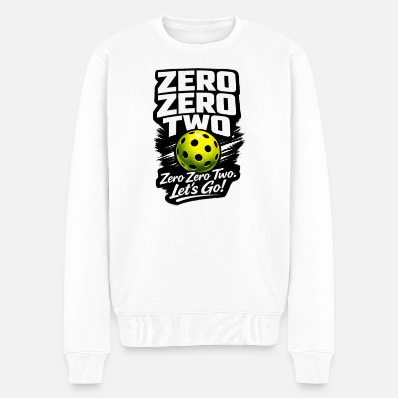 Zero Zero Two – Let's Go Ball - Men's Premium Organic Jumper - white