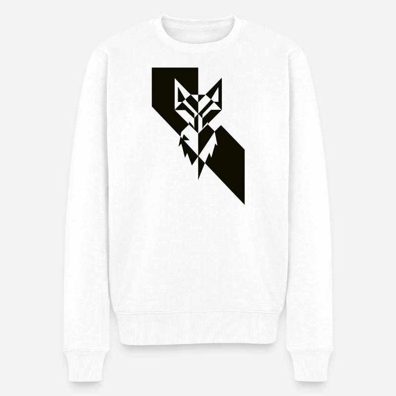 Vulpa INSTINCT - Männer Premium Bio Pullover - Weiß