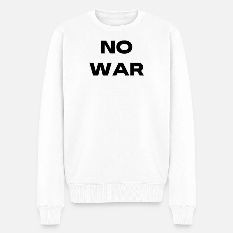 Pas de GUERRE - kein Krieg - Pull Premium bio Homme - blanc