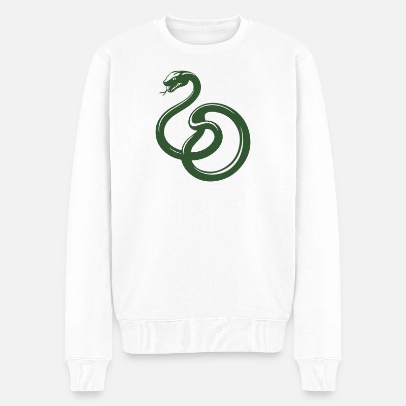 Logo du serpent - Pull Premium bio Homme - blanc