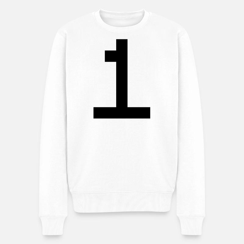 G12 One in Schwarz - Männer Premium Bio Pullover - Weiß