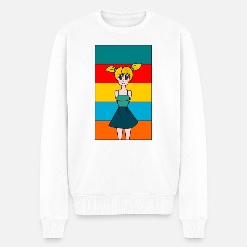 EHEFRAU. TOCHTER. JUGENDLICHER. FRAUENTAG - Männer Premium Bio Pullover - Weiß