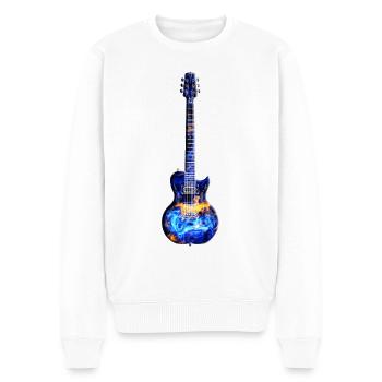 Blues guitare électrique « Universe » - Pull Premium bio Homme - blanc - Devant - Thijin (182cm)