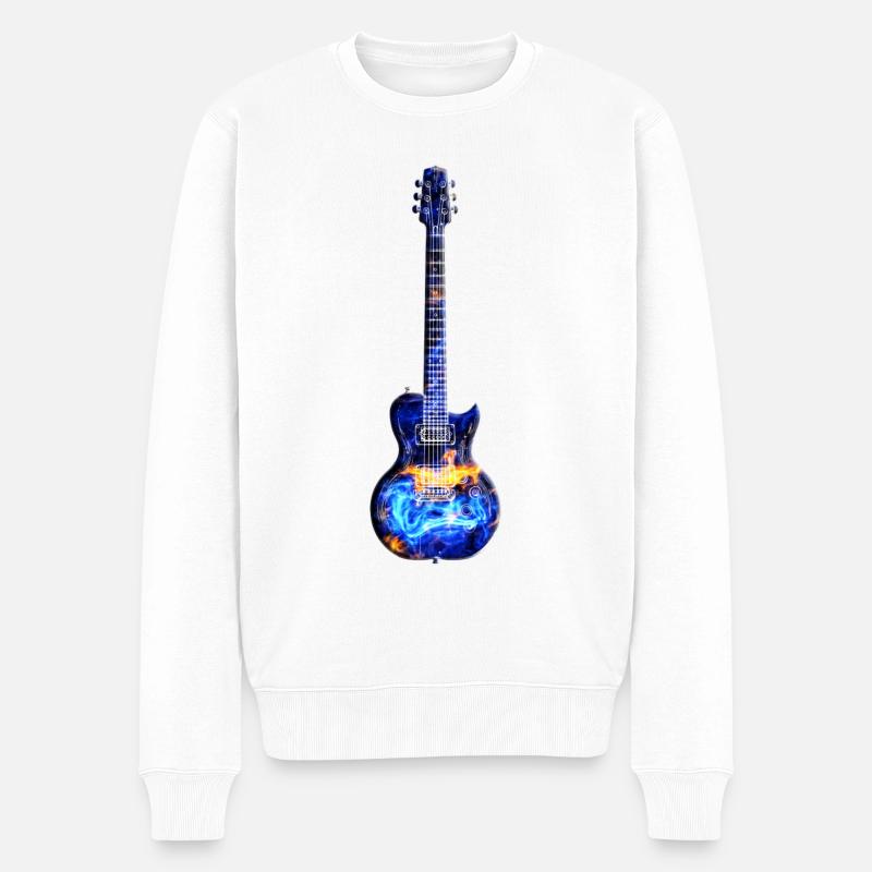 Blues Gitara elektryczna "Universe" - Ekologiczna męska bluza Premium - biały