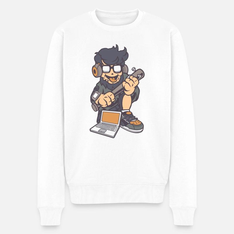 La technologie des jeunes - Pull Premium bio Homme - blanc