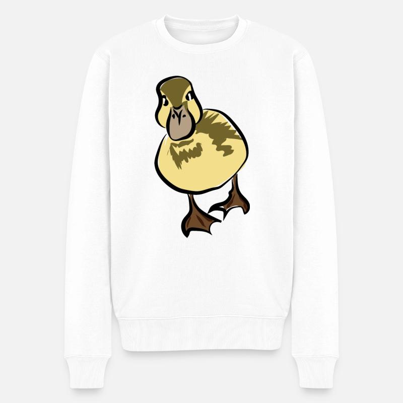 Canard Canard Quak - Pull Premium bio Homme - blanc