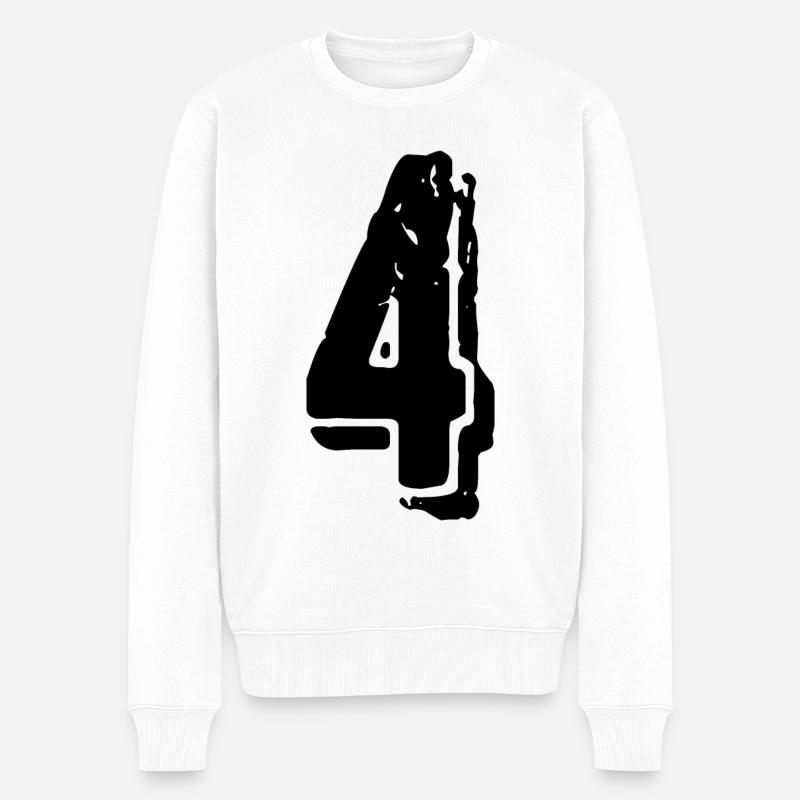 Maillot numéro 4 - Pull Premium bio Homme - blanc