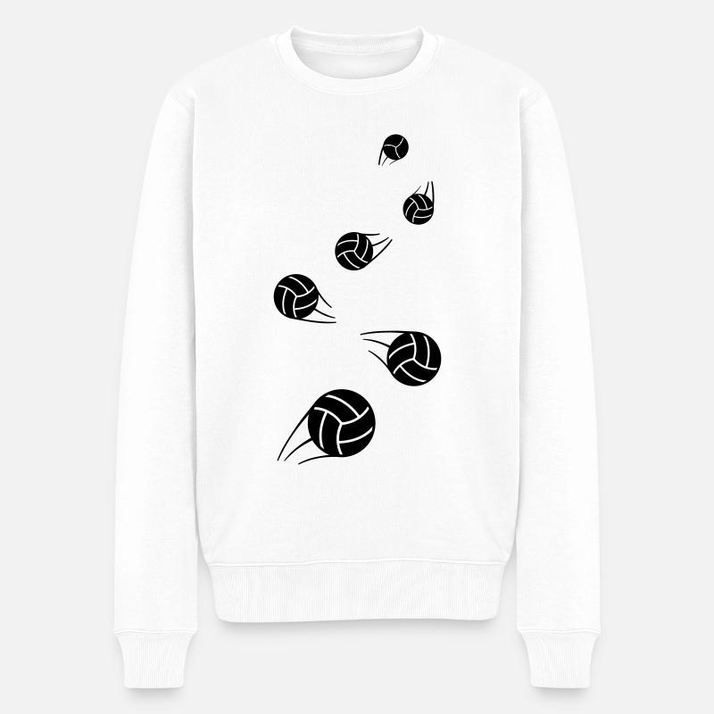 Volleyball symbol - Männer Premium Bio Pullover - Weiß