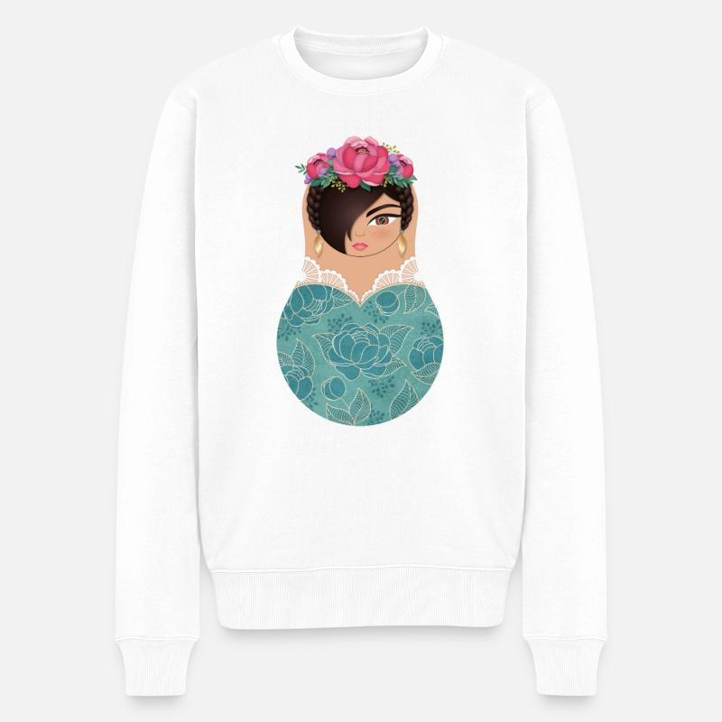 Matryoshka Celina - Pull Premium bio Homme - blanc