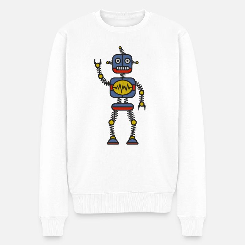 Robot - Pull Premium bio Homme - blanc