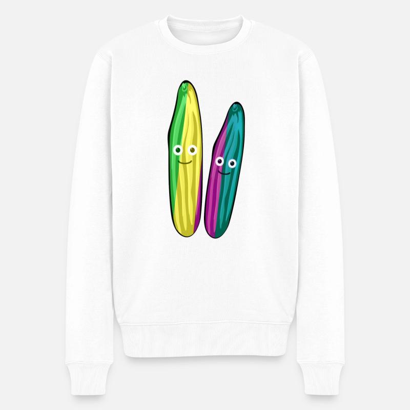 Concombre,Couple,Concombre,Concombre,Concombre,Couple - Pull Premium bio Homme - blanc