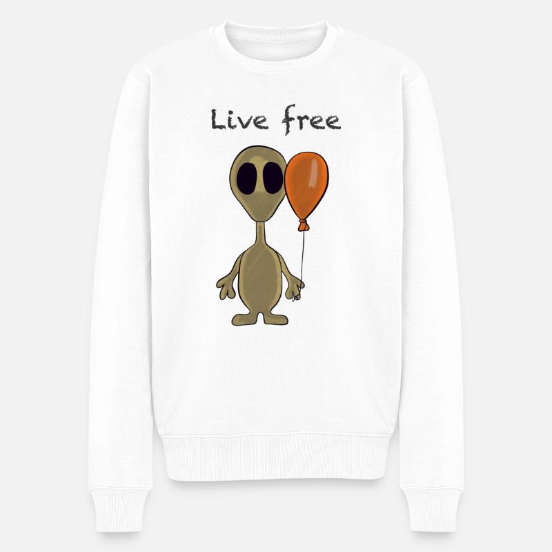 Vivre libre - Pull Premium bio Homme - blanc